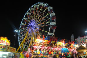 Candyland Ferris Wheel At Night