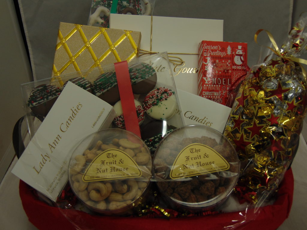 Christmas Gift Nut and Chocolate Basket