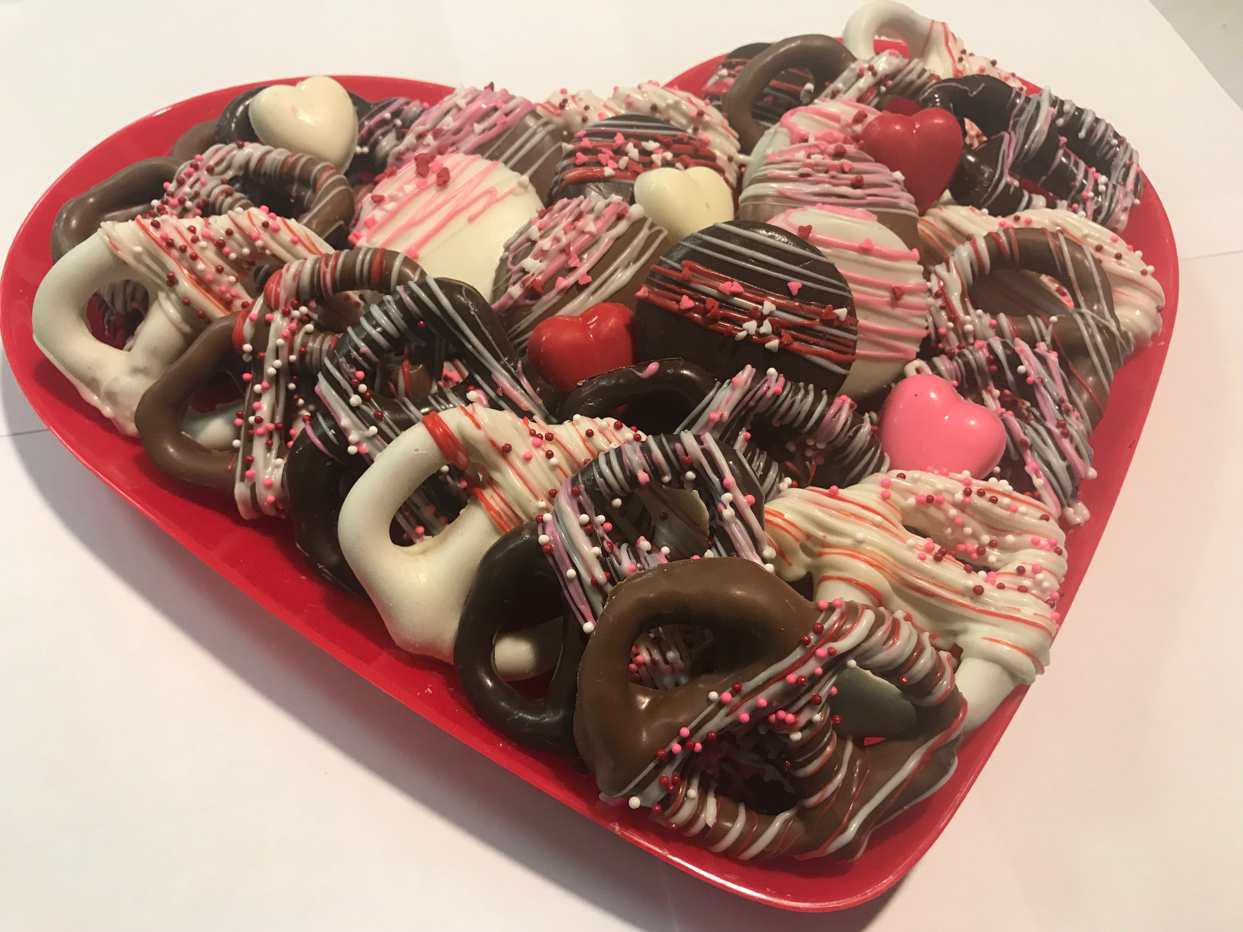 Valentine's Day Chocolate Pretzel Tray Candyland Market